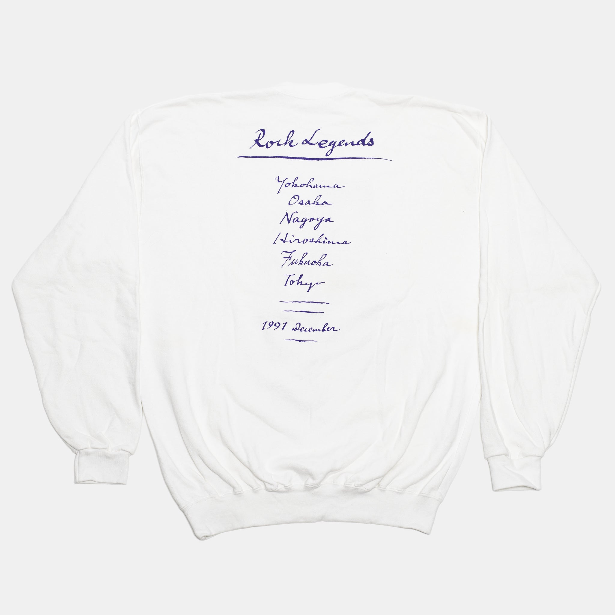 Live In Japan - George & Eric Photo Design with 'Rock Legends' White Sweatshirt (L)