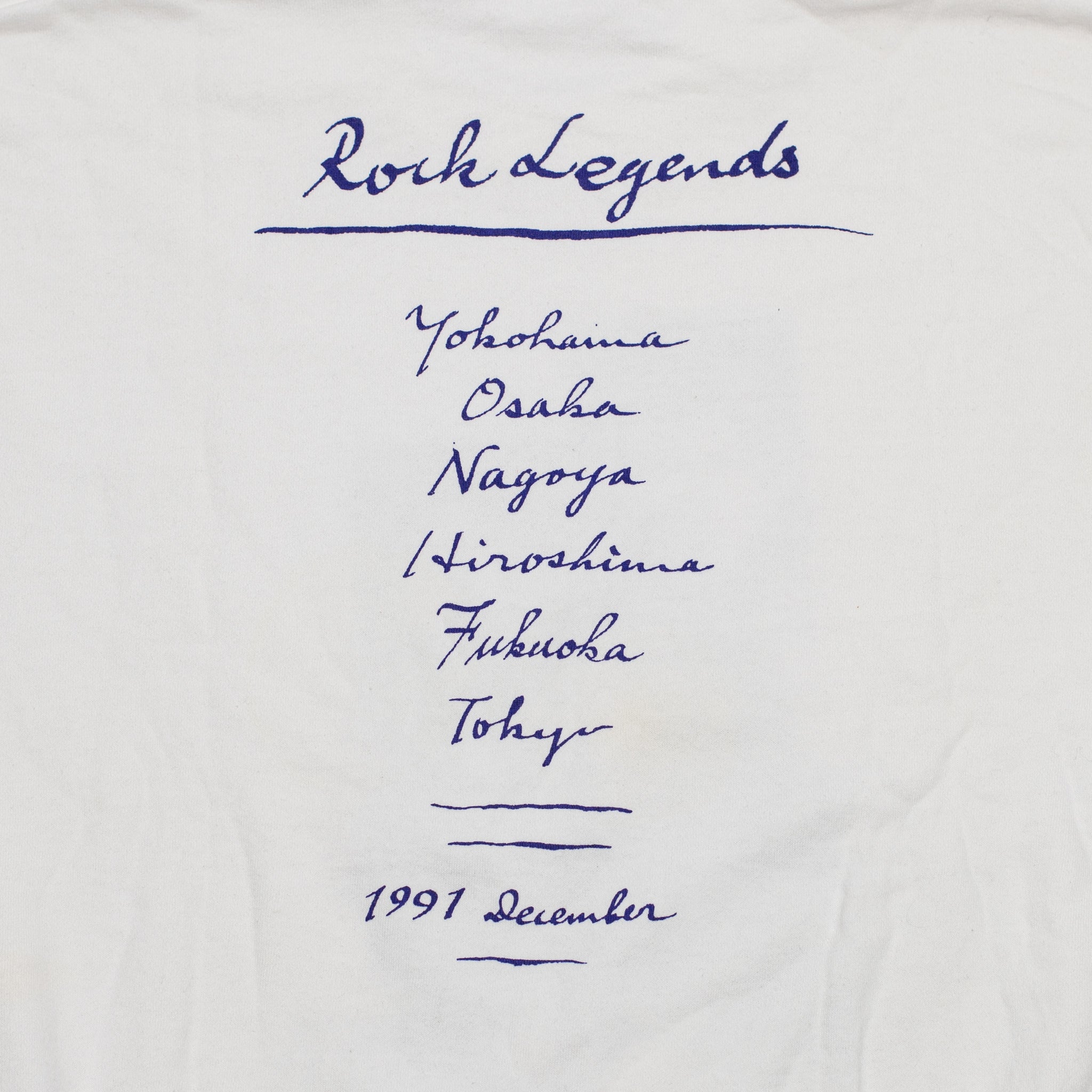 Live In Japan - George & Eric Photo Design with 'Rock Legends' White Sweatshirt (L)