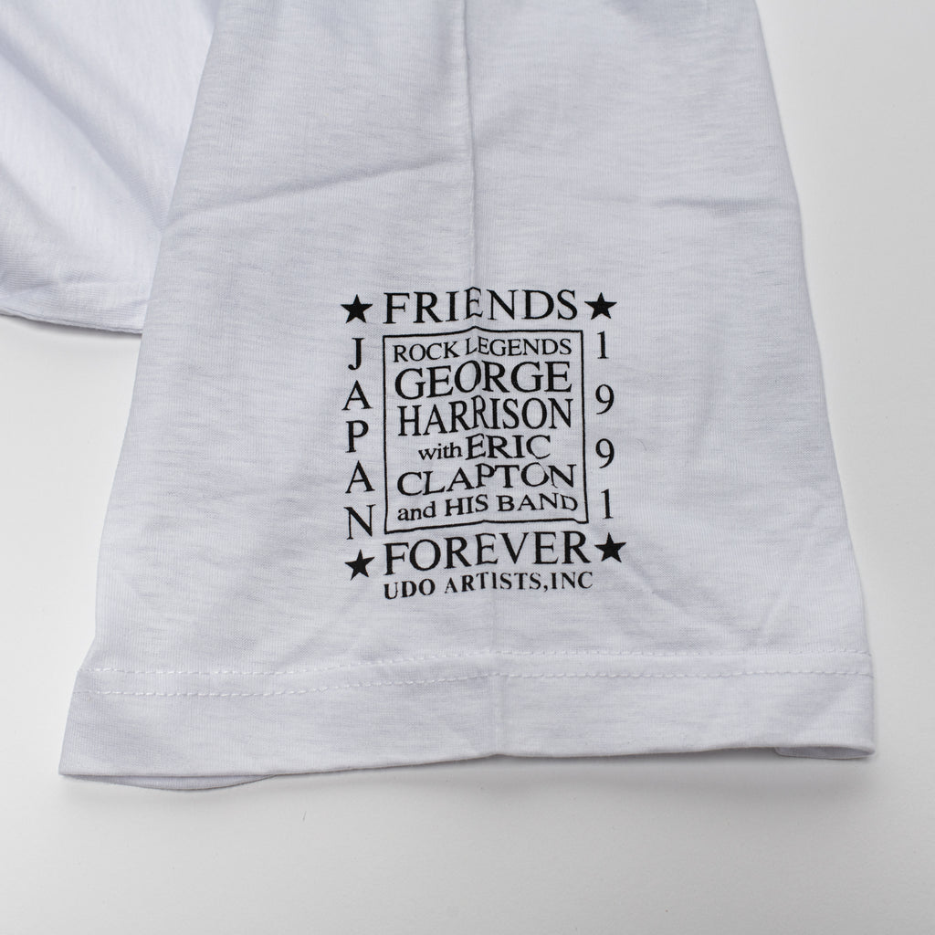 Live In Japan - George & Eric Text Design with 'Rock Legends' White T-Shirt (with Sleeve Print) (XL) - Lot 1
