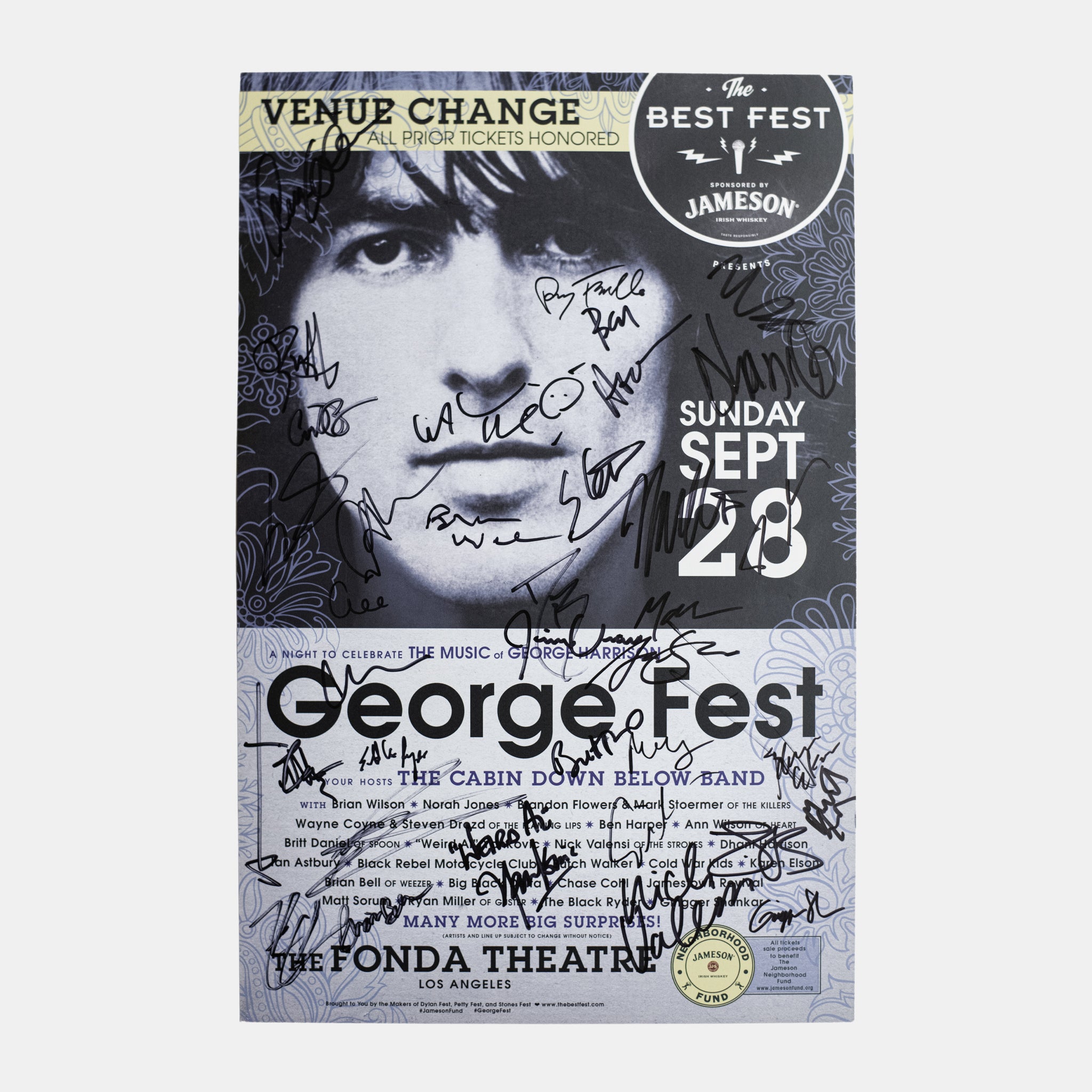 George Fest 2014 - SIGNED Concert Poster 17"x11" - Lot 2