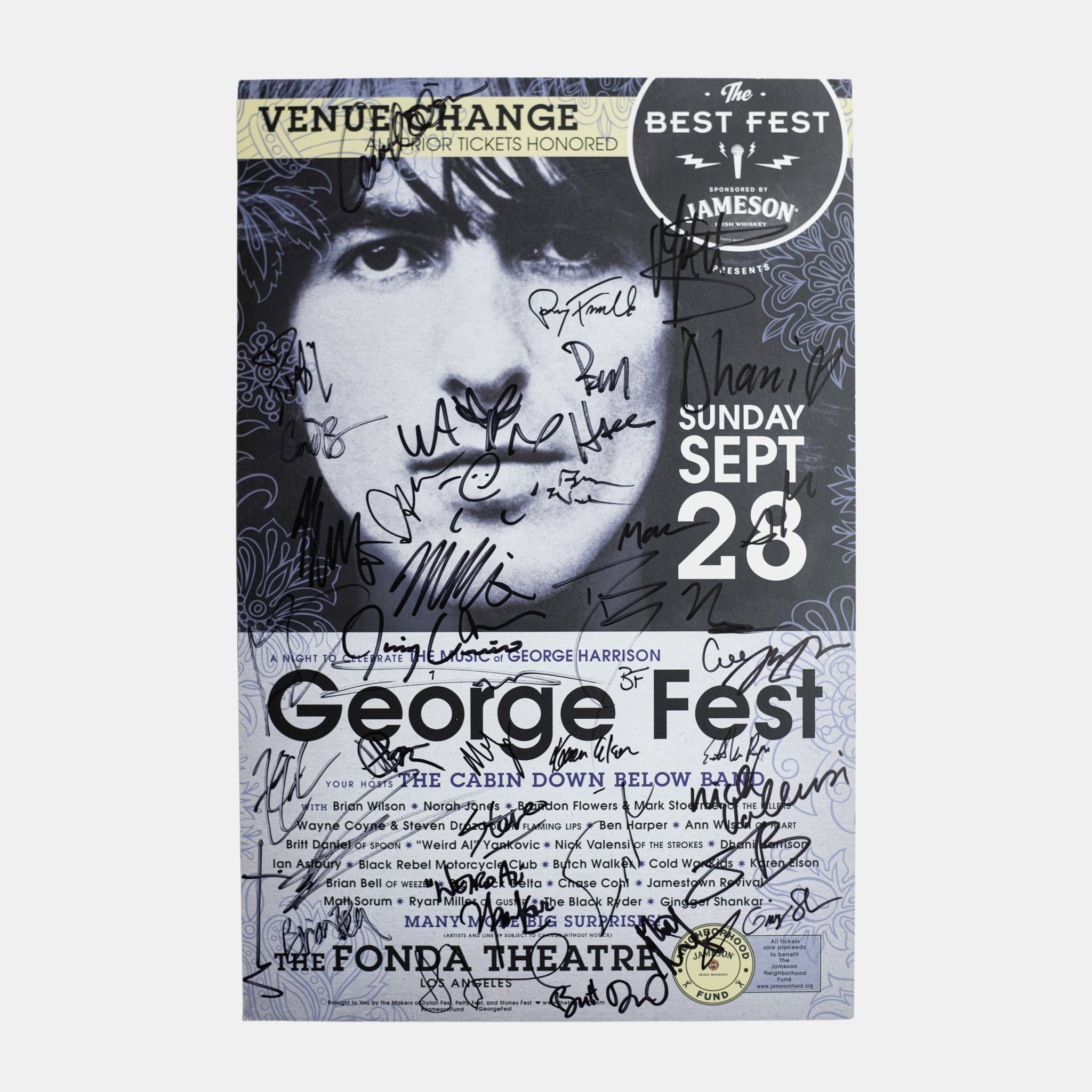 George Fest 2014 - SIGNED Concert Poster 17"x11" - Lot 1