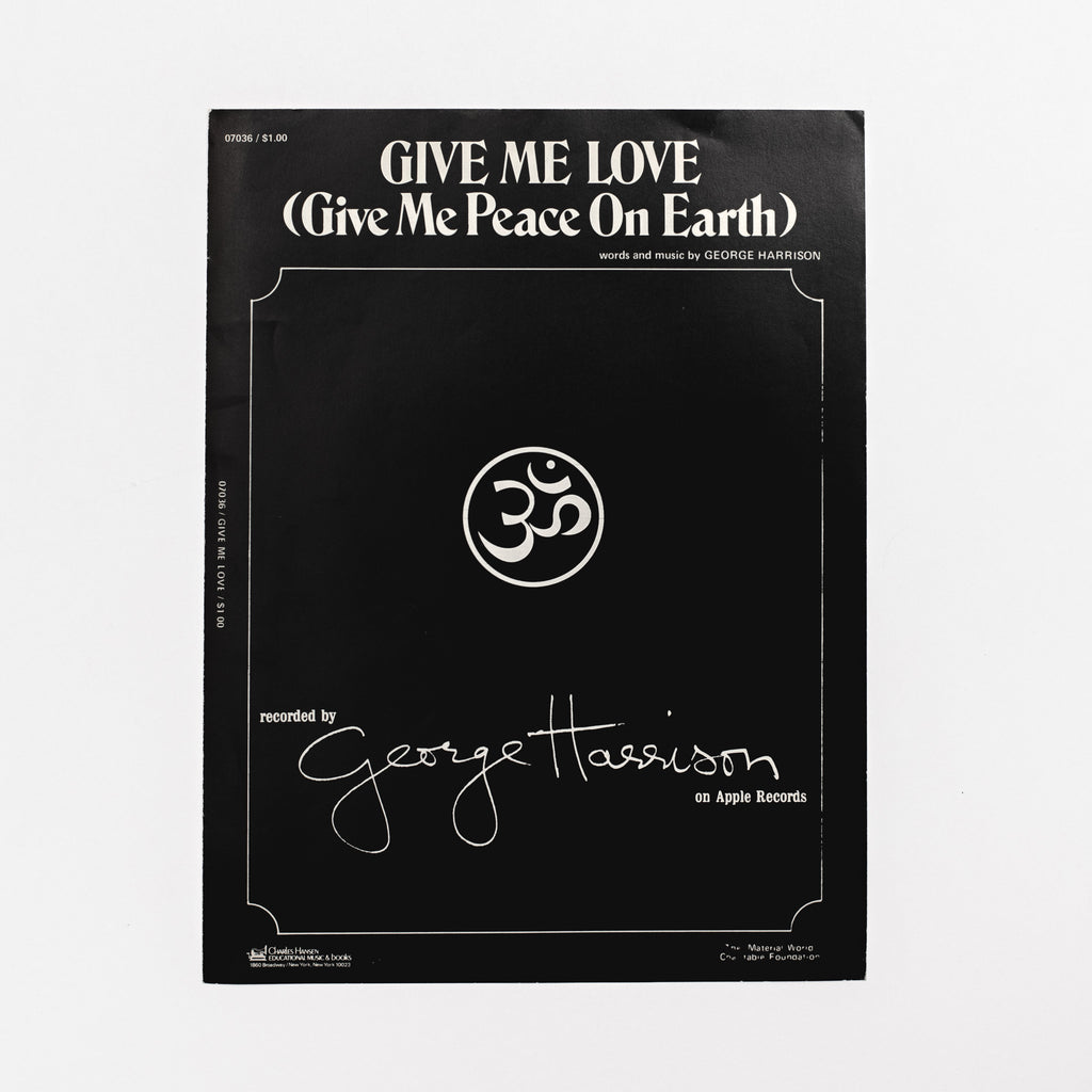 Give Me Love (Give Me Peace On Earth) Original 1973 Sheet Music