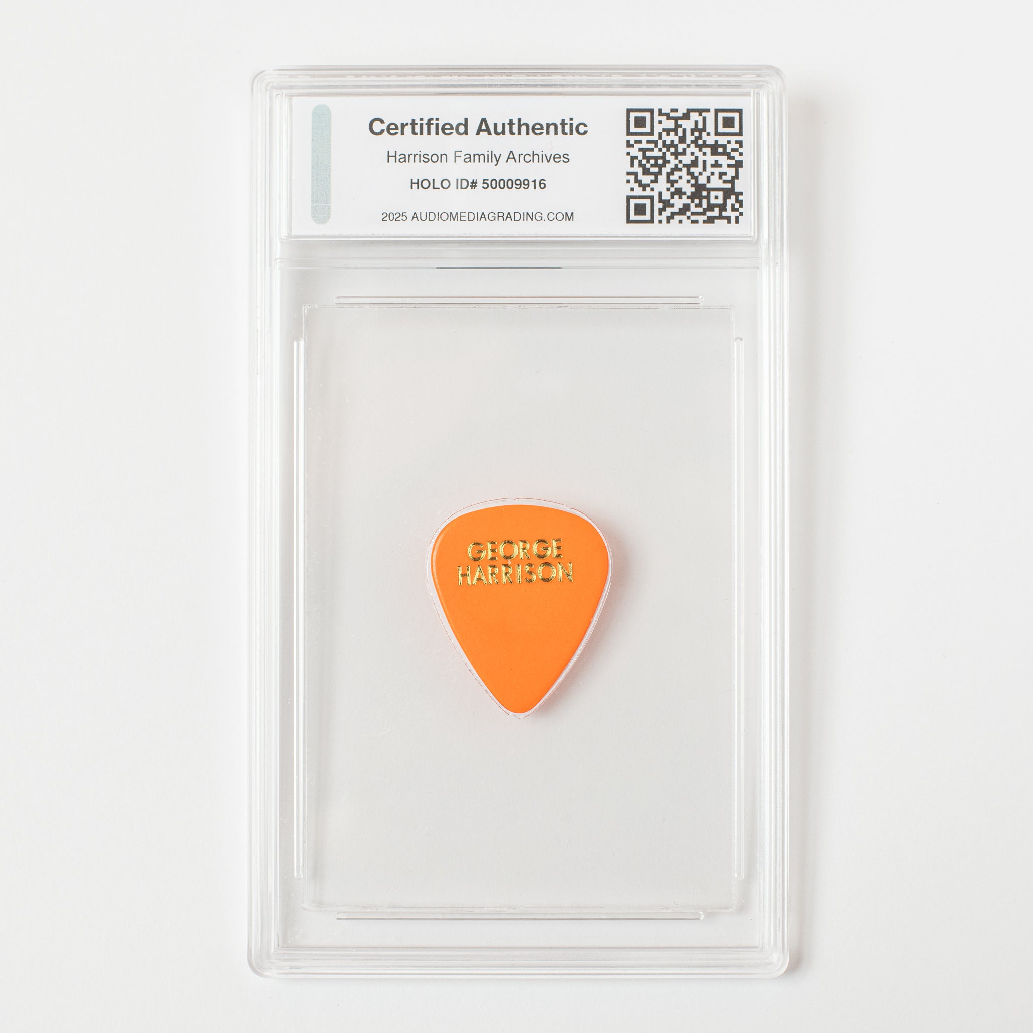George Harrison Original Guitar Pick - Orange Color (AMG 50009916)