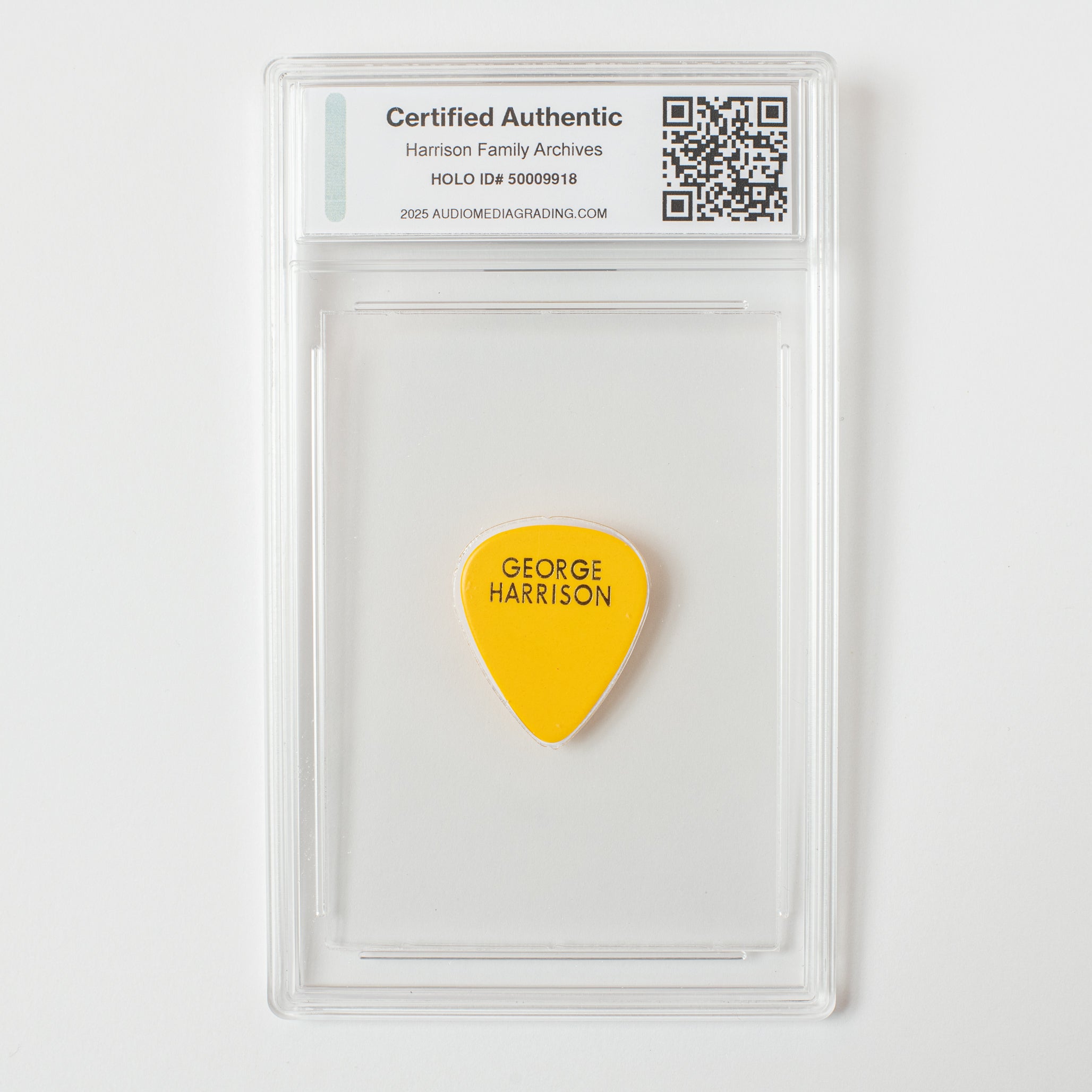 George Harrison Original Guitar Pick - Yellow Color (AMG 50009918)