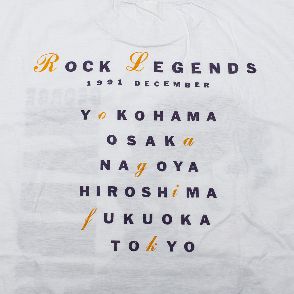 Live In Japan - George Photo Design with 'Rock Legends' White T-Shirt (XL) - Lot 2