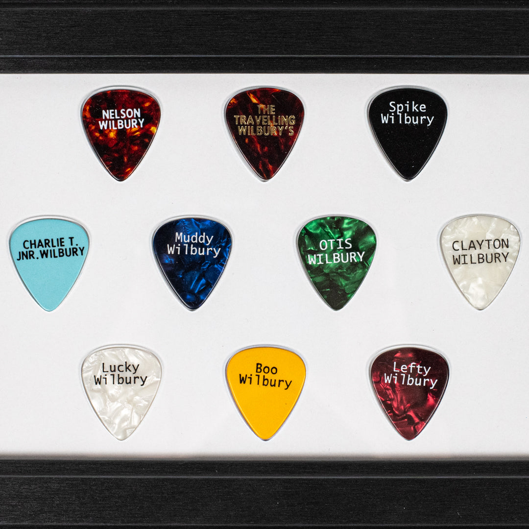 Traveling Wilburys Original Pick Set - Complete Set of 10 x Plectrums - Lot 1