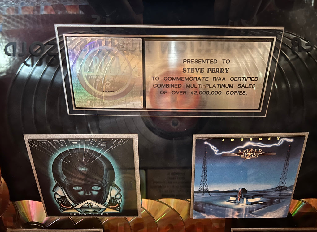 Journey RIAA Multi-Platinum Album CD Award SIGNED