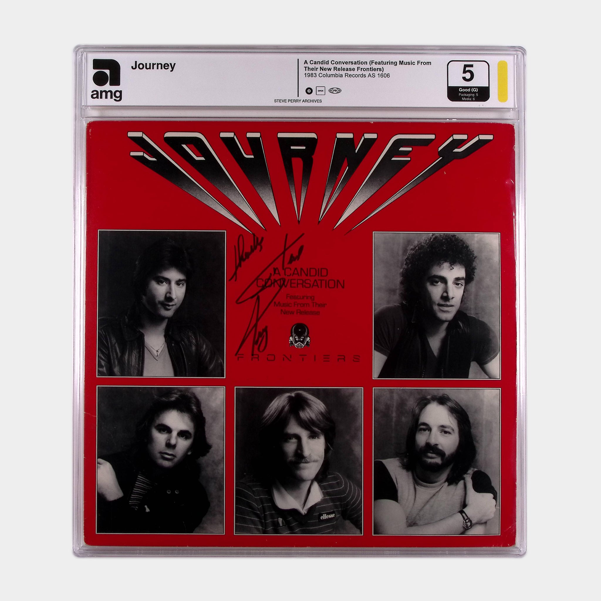Journey – Frontiers: A Candid Conversation - 1983 Vinyl Promo Pressing SIGNED by Steve Perry (AMG 50011017)