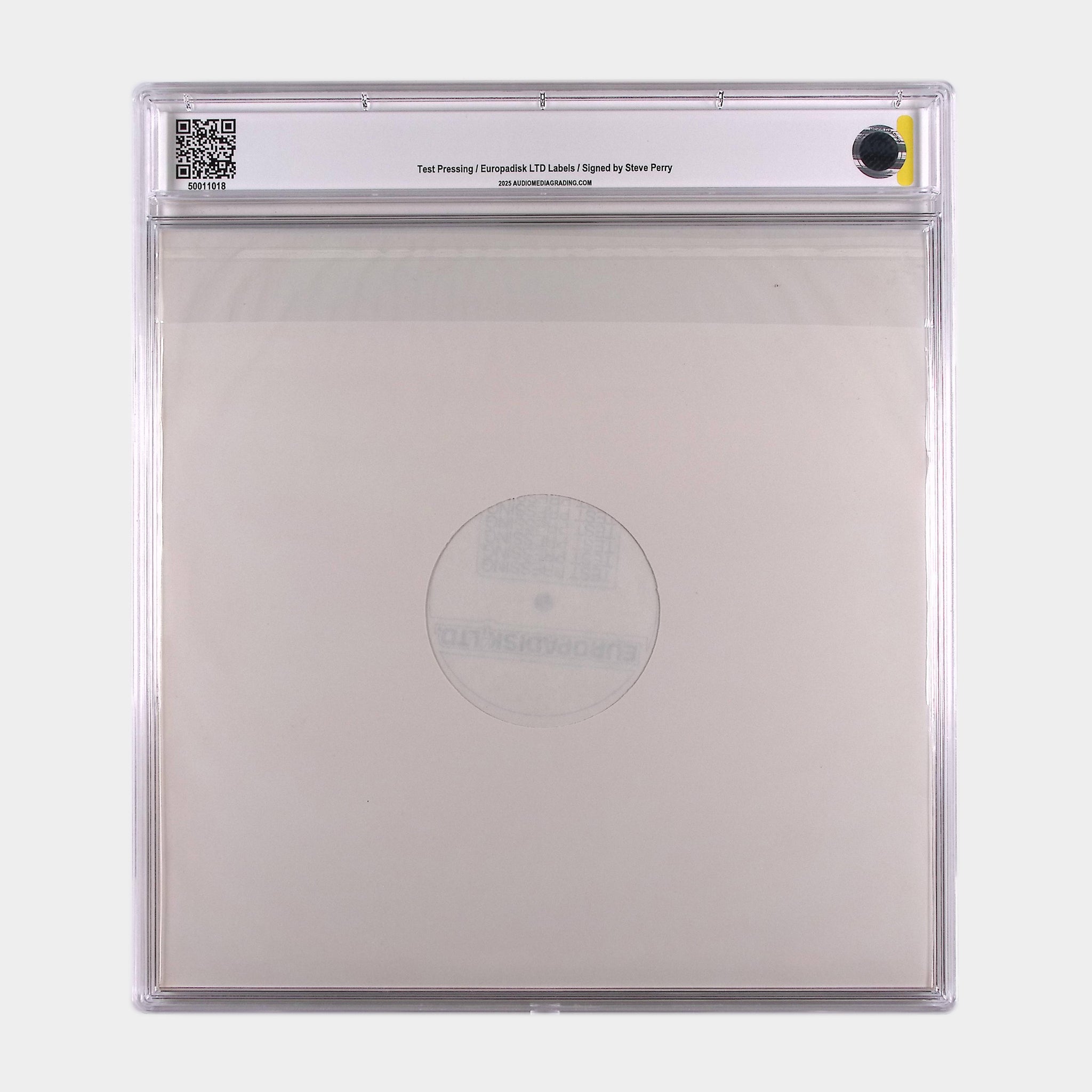 Journey – Raised On The Radio – 1986 Vinyl Test Pressing SIGNED by Steve Perry (AMG 50011018)