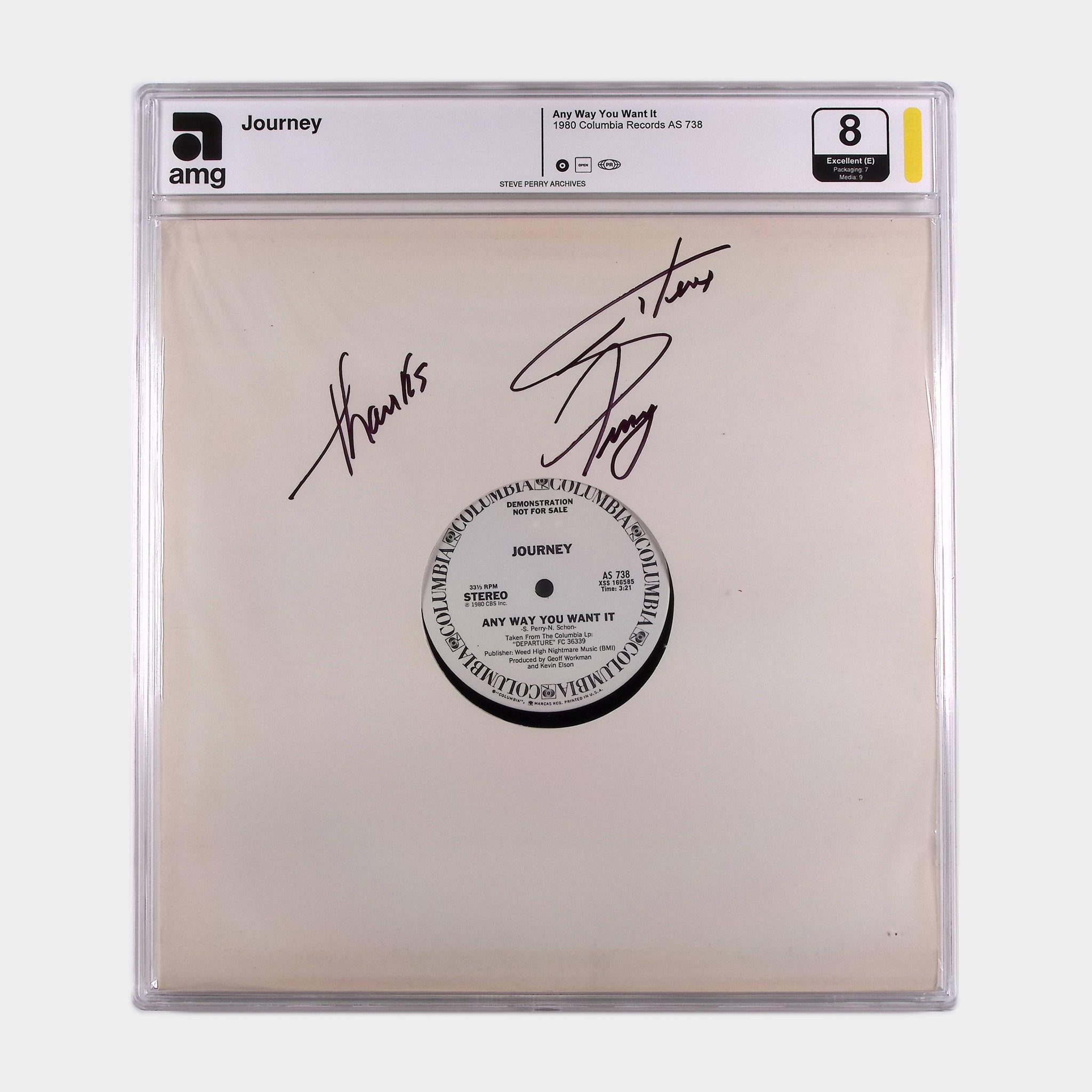 Journey – Any Way You Want It – 1980 Promo 12” Single SIGNED by