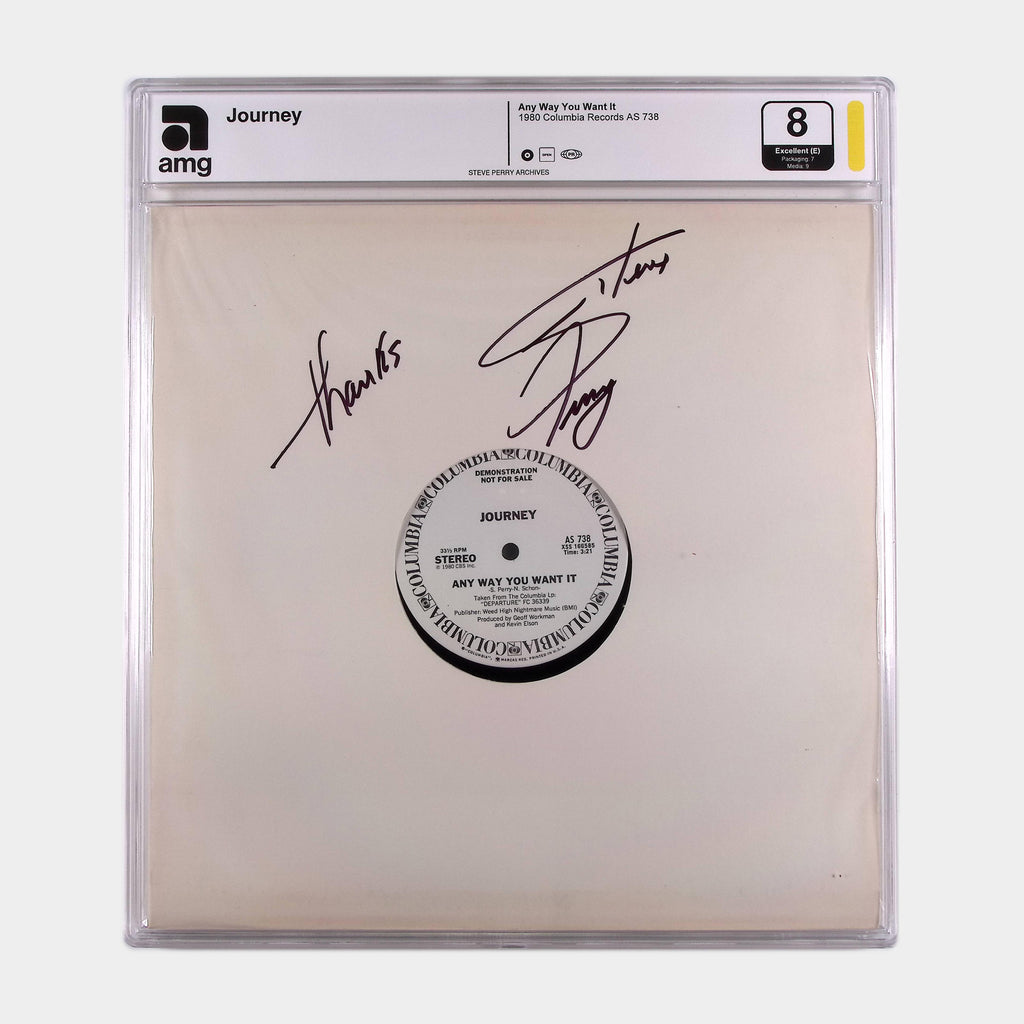 Journey – Any Way You Want It – 1980 Promo 12” Single SIGNED by Steve Perry (AMG 50011020)