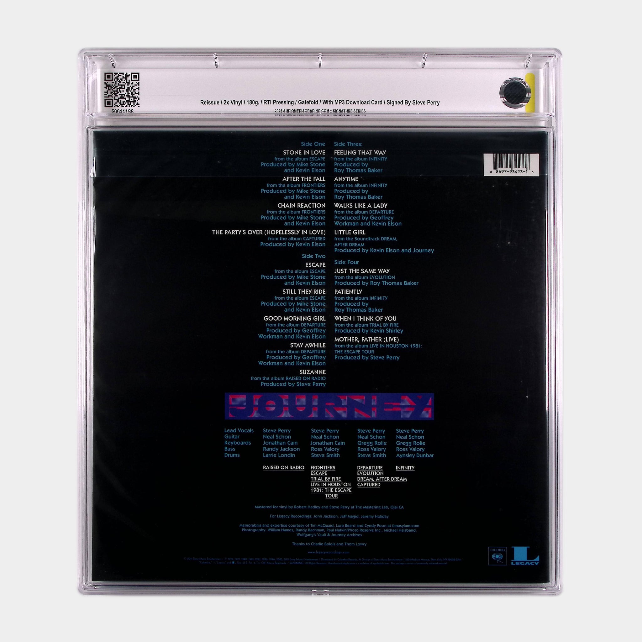 Journey – Greatest Hits 2 – 2011 2LP Vinyl Album SIGNED by Steve Perry (AMG 50011188)