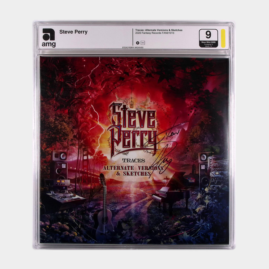 Traces: Alternate Versions & Sketches – 2020 2LP Color Vinyl Album SIGNED by Steve Perry (AMG 50011194)