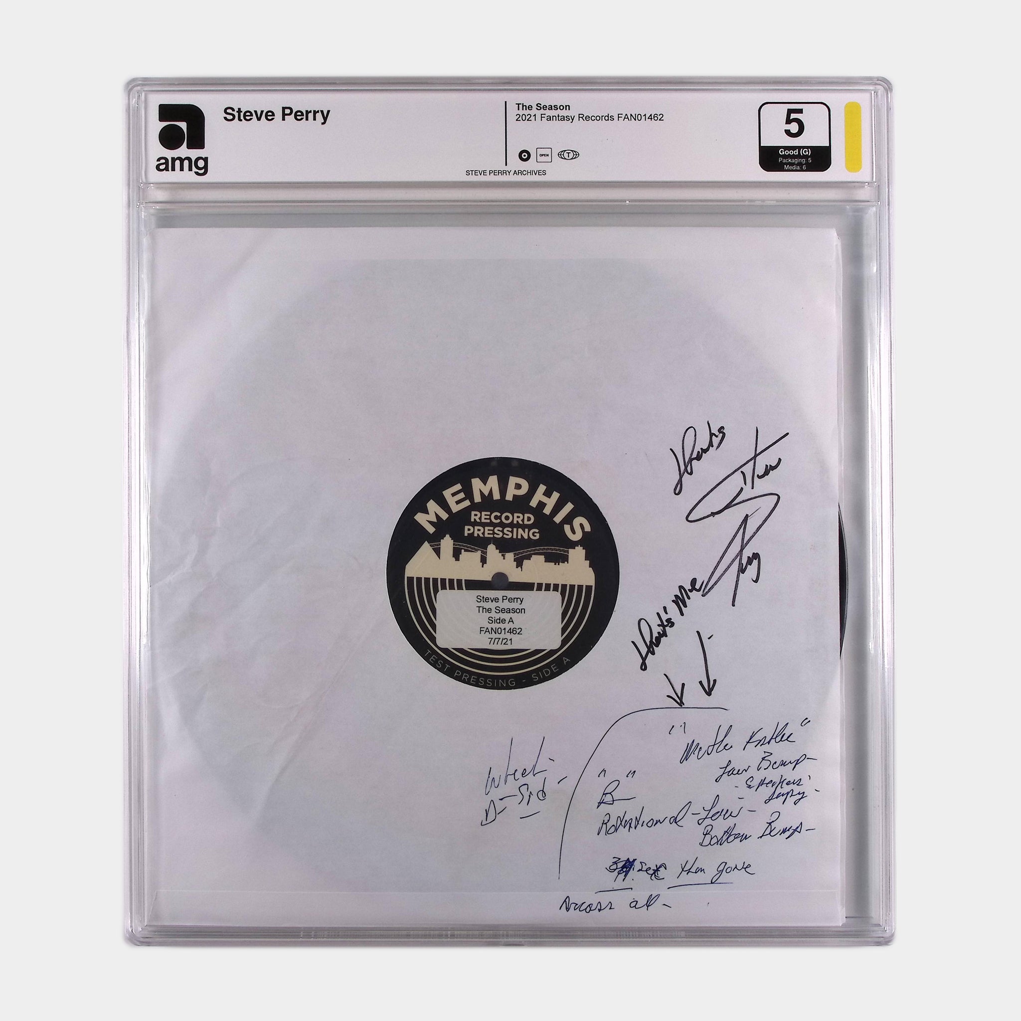The Season – 2021 Memphis Test Pressing SIGNED by Steve Perry (AMG 50011183)