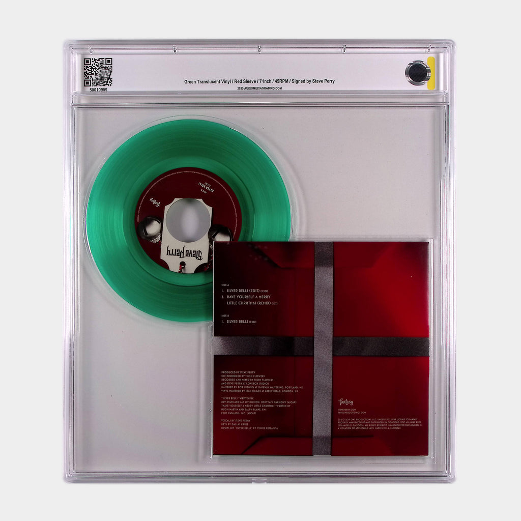 Silver Bells – 2019 7” Green Vinyl Single SIGNED by Steve Perry (AMG 50010959)