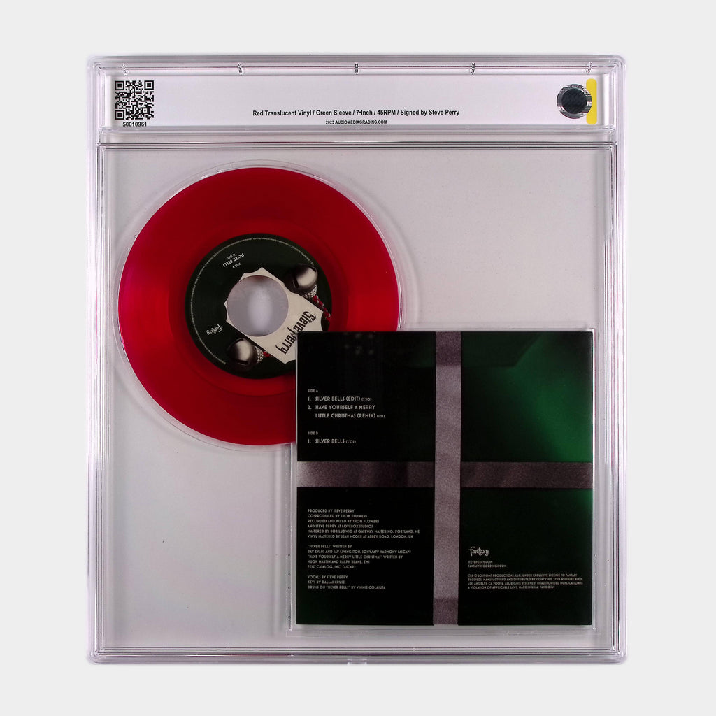 Silver Bells – 2019 7” Red Vinyl Single SIGNED by Steve Perry (AMG 50010961)