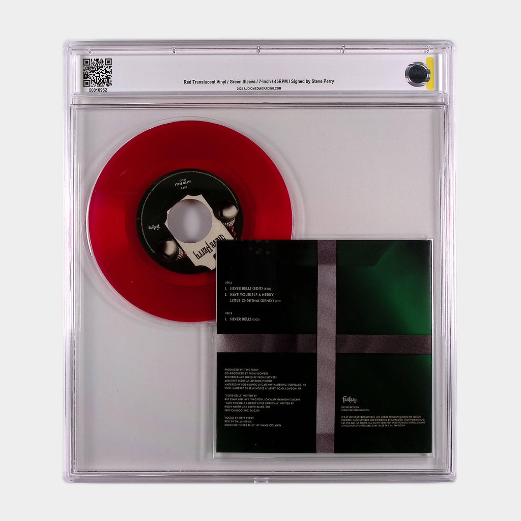 Silver Bells – 2019 7” Red Vinyl Single SIGNED by Steve Perry (AMG 50010962)