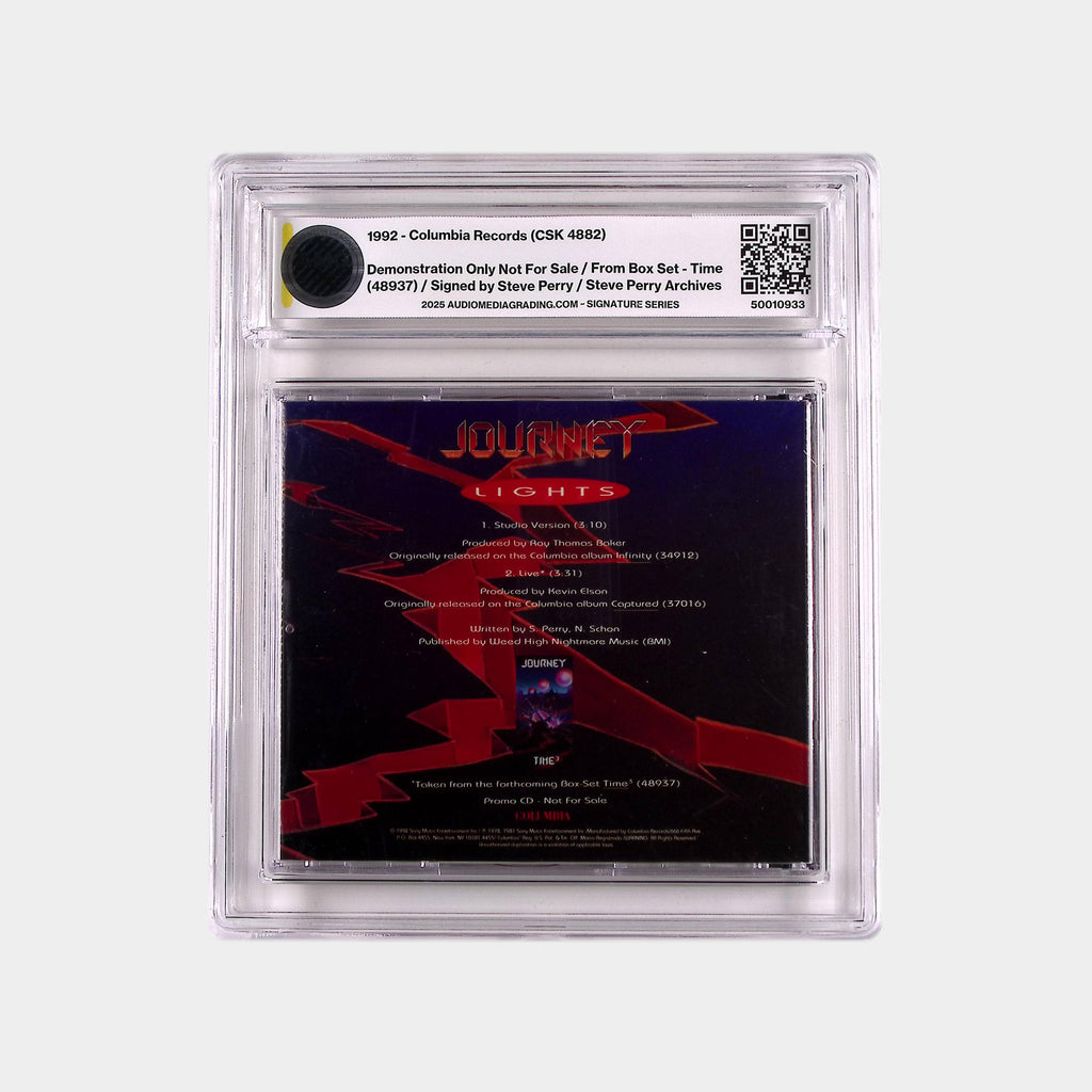 Journey – Lights – 1992 Promo CD SIGNED by Steve Perry (AMG 50010933)
