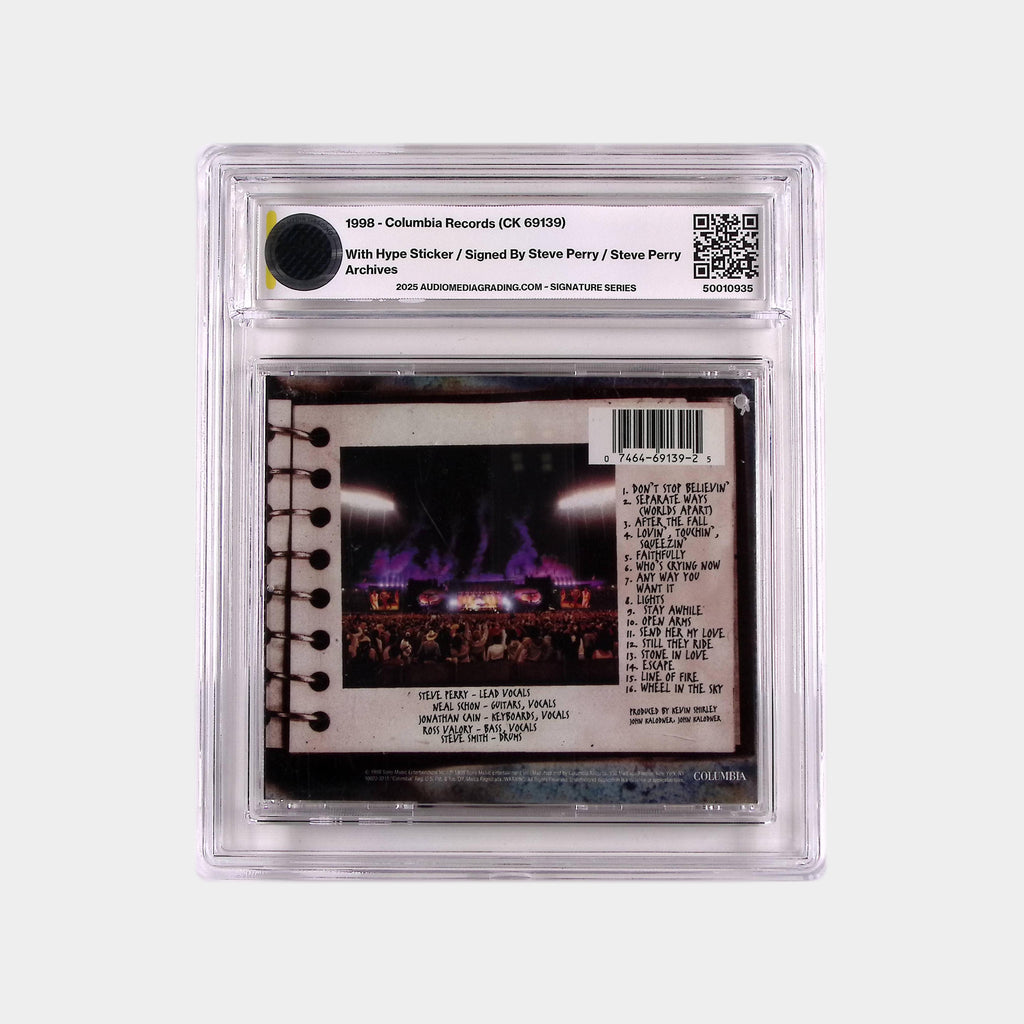 Journey – Greatest Hits Live – 1998 CD SIGNED by Steve Perry (AMG 50010935)