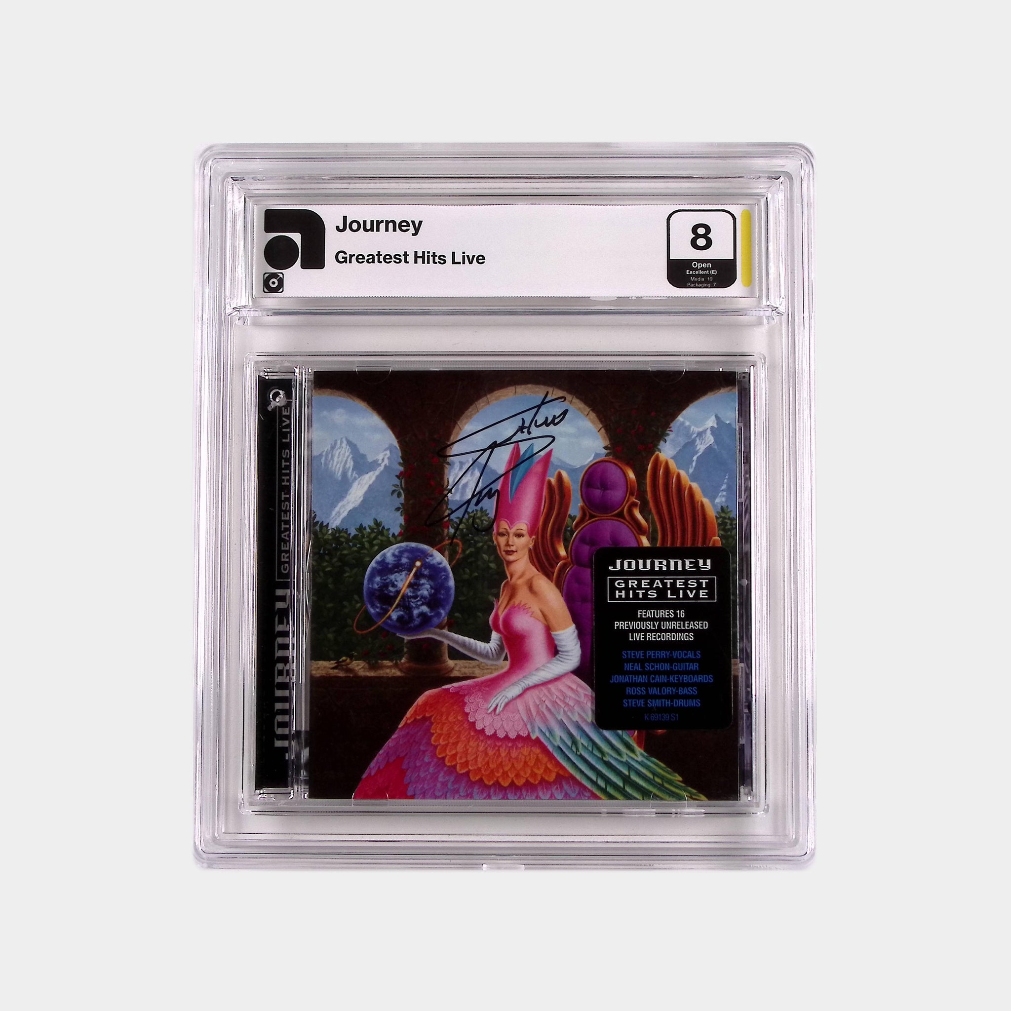 Journey – Greatest Hits Live – 1998 CD SIGNED by Steve Perry (AMG 50010935)