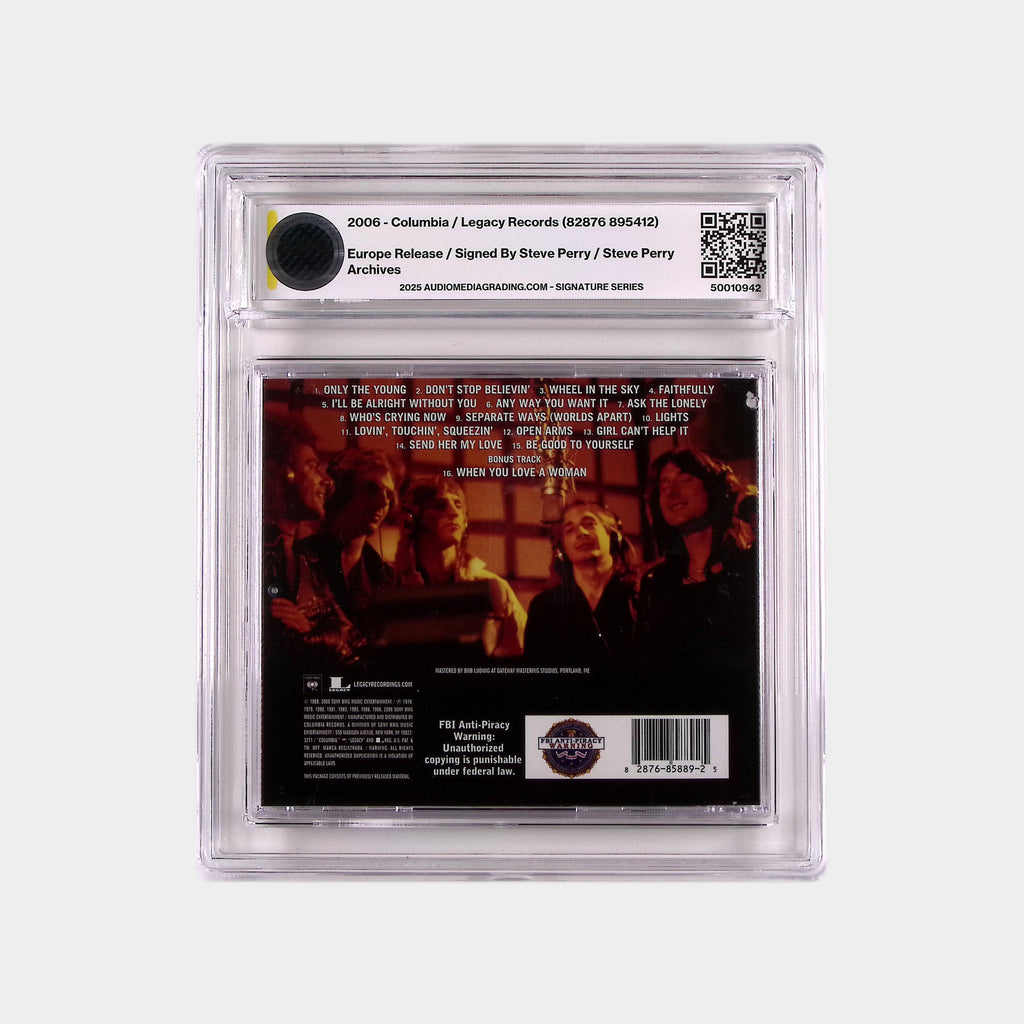 Journey – Greatest Hits – 2006 CD SIGNED by Steve Perry (AMG 50010942)