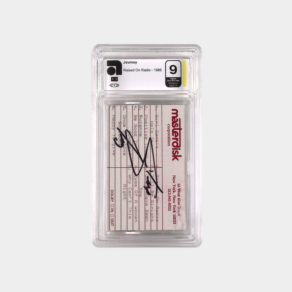 Journey – Raised On The Radio – 1986 Cassette Check Tape SIGNED by Steve Perry (AMG 50010957)