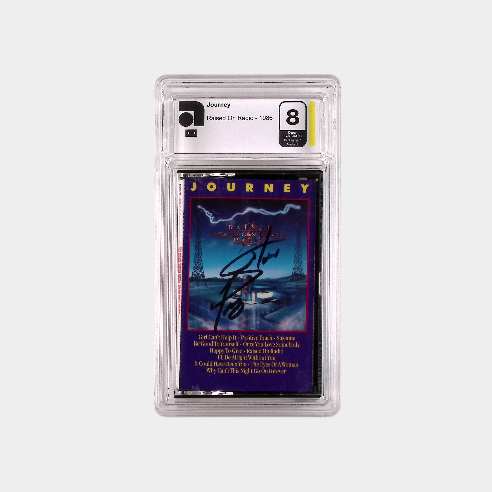 Journey – Raised On The Radio – 1986 Cassette Check Tape SIGNED by Steve Perry (AMG 50010945)