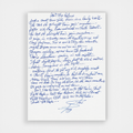 Journey Lyric Sheet - “Don’t Stop Believin’ ”  HANDWRITTEN