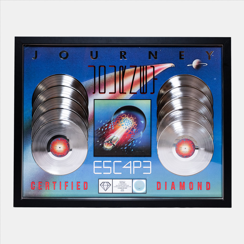 Journey – Escape – Certified Diamond Award Plaque – SIGNED by Steve Perry