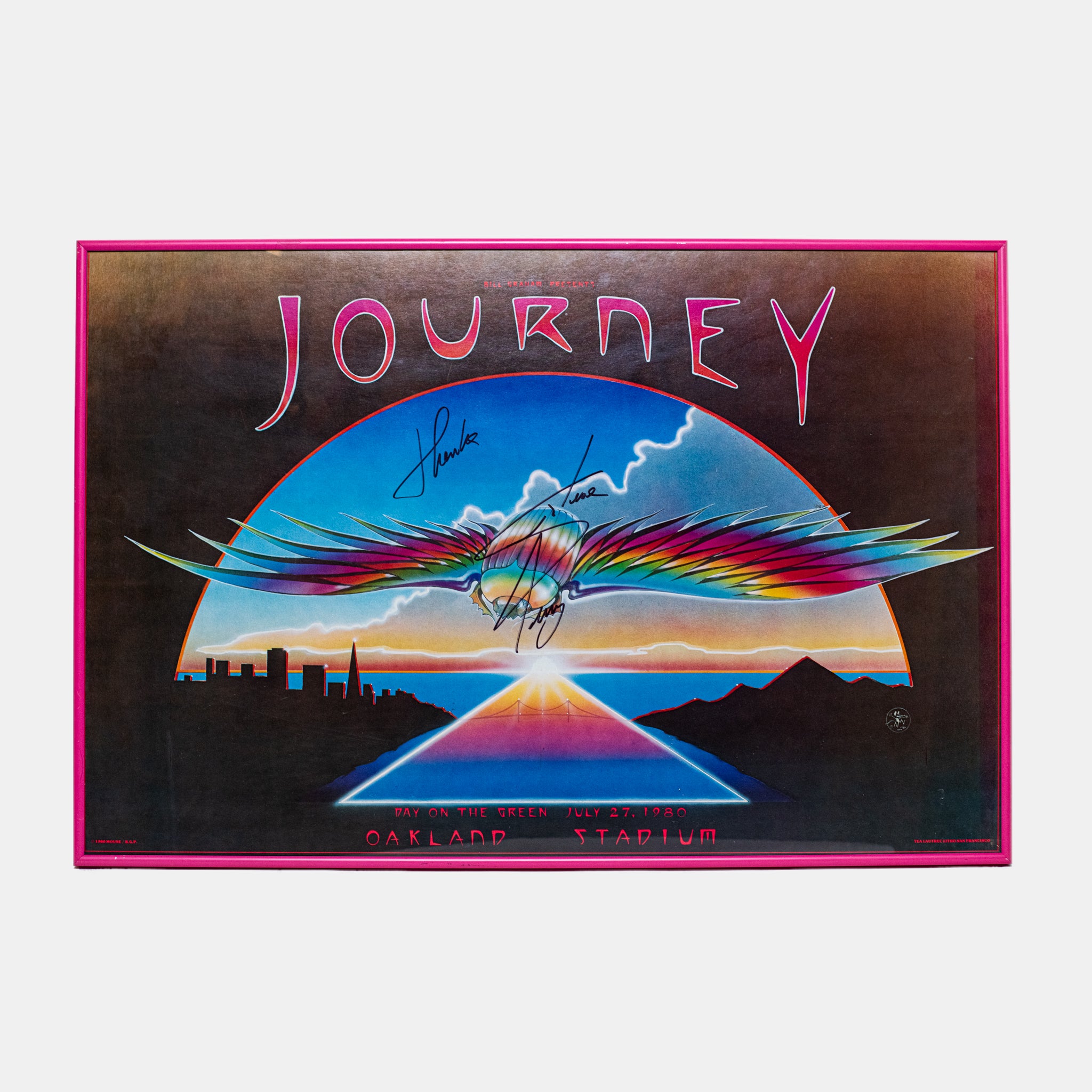 Journey – Day On The Green 1980, Oakland Stadium – Framed Poster – SIGNED by Steve Perry