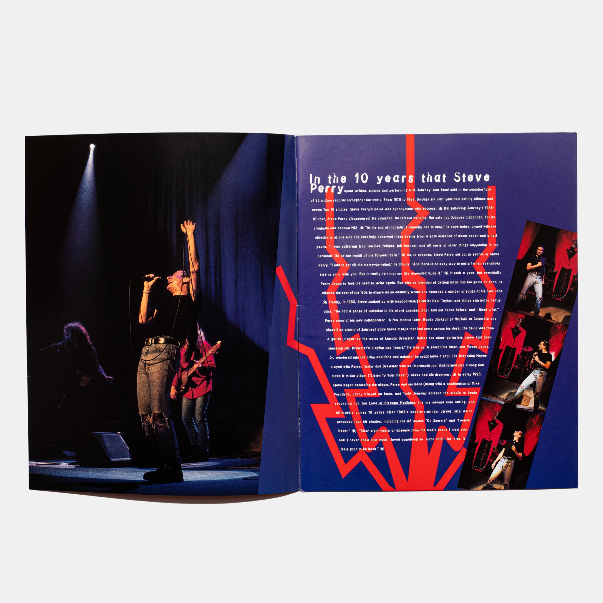 For The Love Of Strange Medicine 1994-1995 Tour Programme – SIGNED by Steve Perry – Lot 2