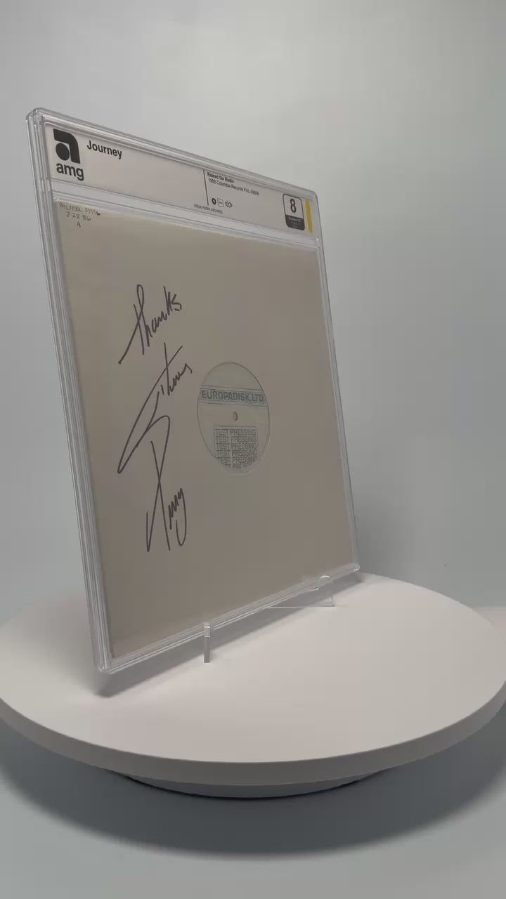 Journey – Raised On The Radio – 1986 Vinyl Test Pressing SIGNED by Steve Perry (AMG 50011018)