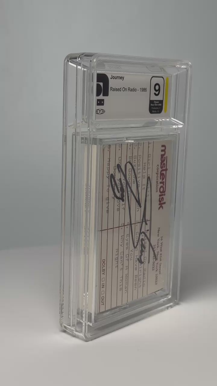 Journey – Raised On The Radio – 1986 Cassette Check Tape SIGNED by Steve Perry (AMG 50010956)