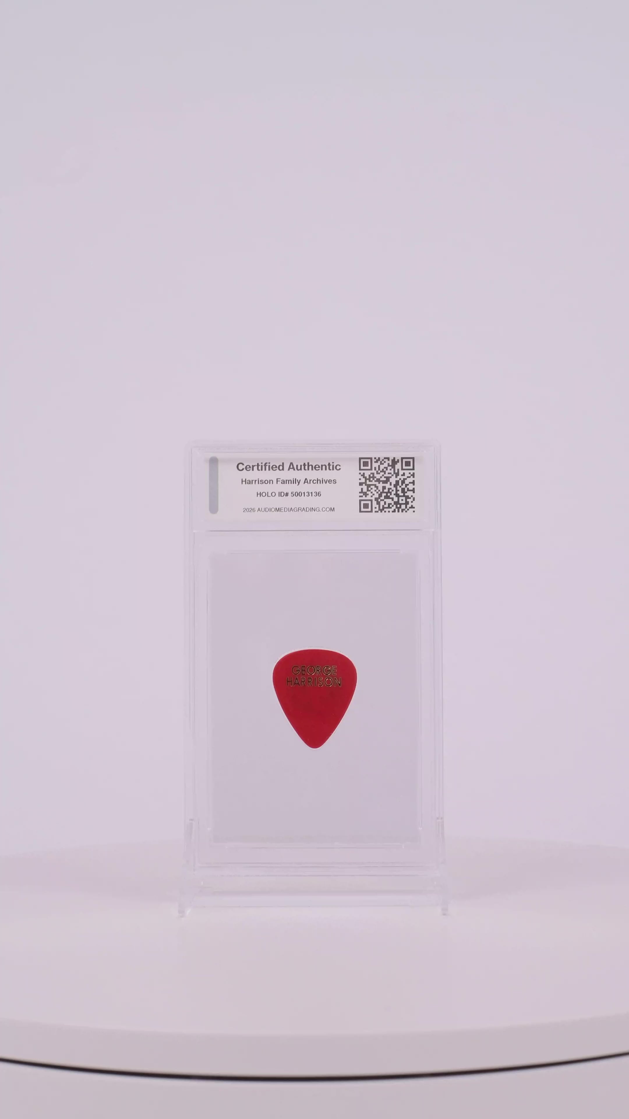 George Harrison Original Guitar Pick - Red Color (AMG 50013136)