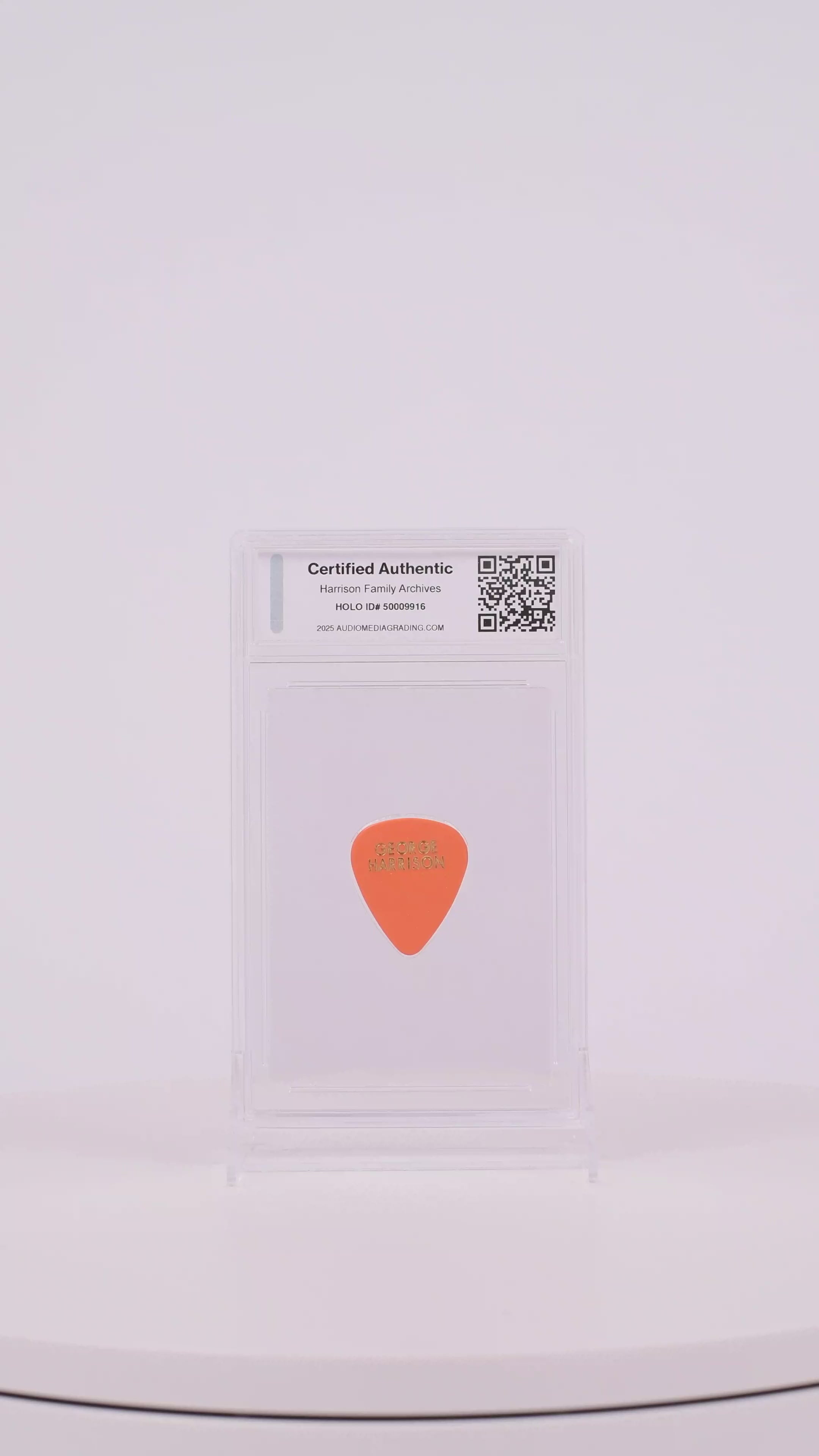 George Harrison Original Guitar Pick - Orange Color (AMG 50009916)