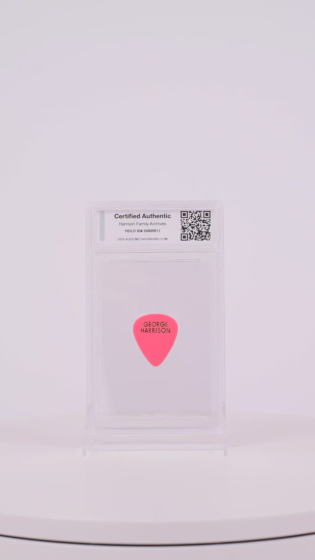 George Harrison Original Guitar Pick - Pink Color (AMG 50009911)