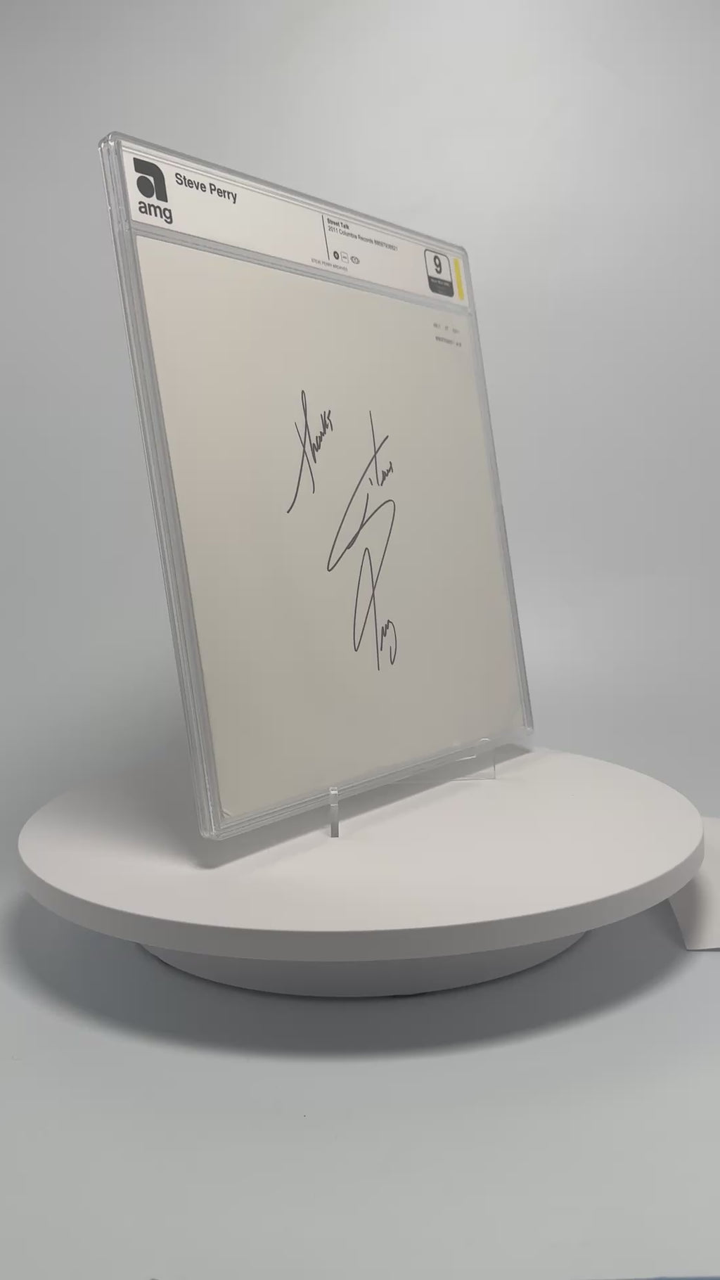 Steve Perry - Street Talk - SIGNED Vinyl Test Pressing (AMG 50006385)