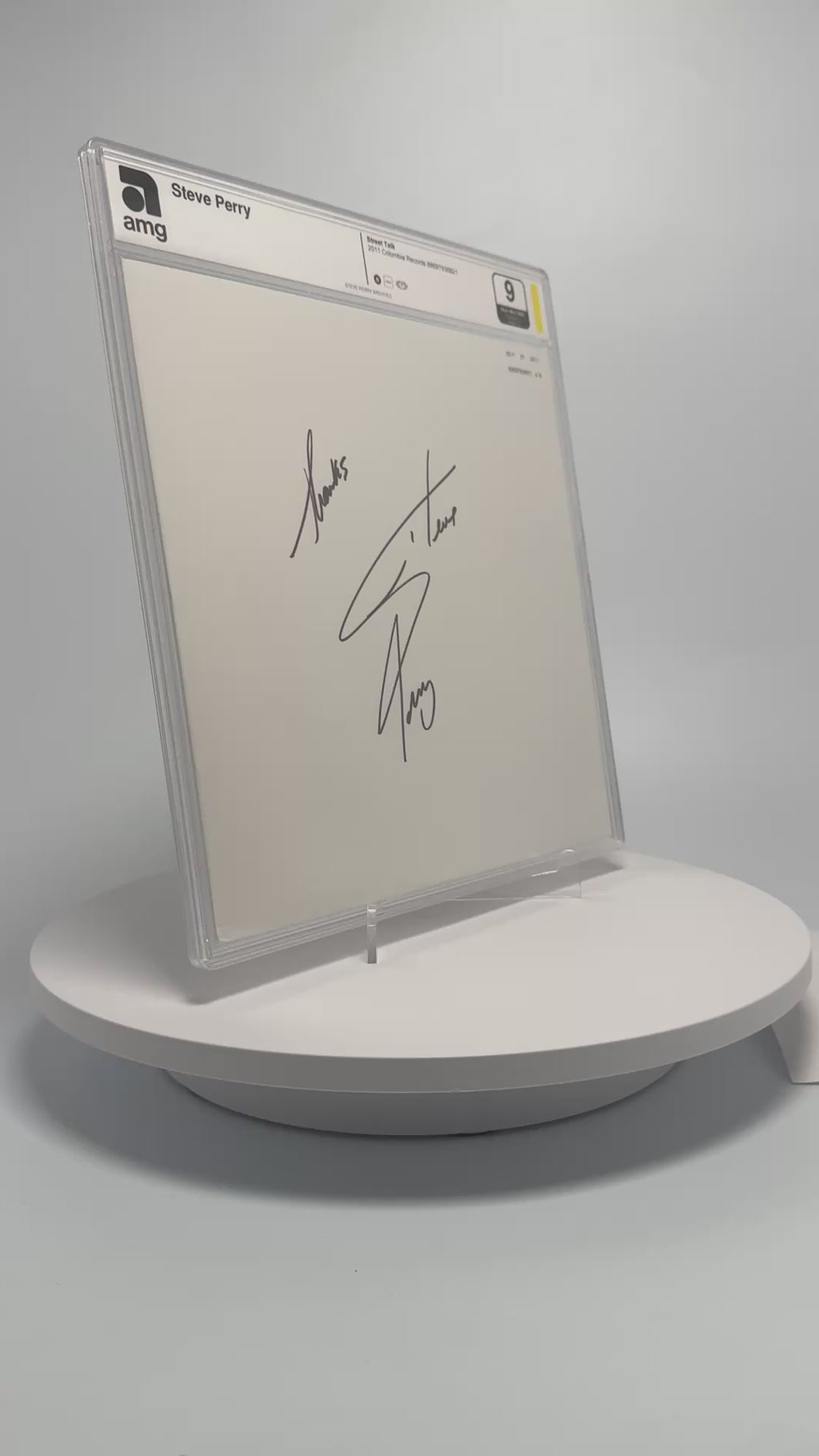 Steve Perry - Street Talk - SIGNED Vinyl Test Pressing (AMG 50006384)